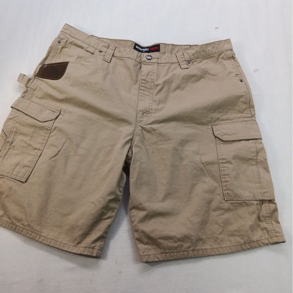Wrangler Riggs Workwear Cargo Shorts Men's Size 42 Khaki Ripstop New